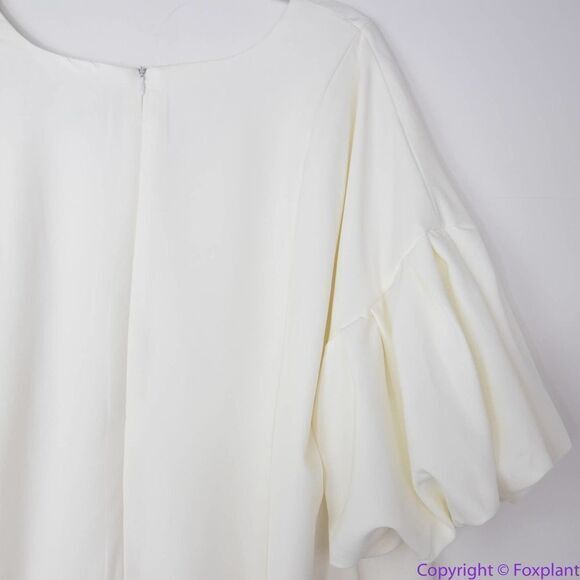 NEW Eloquii white puff sleeve sheath dress, 28 - Picture 13 of 16